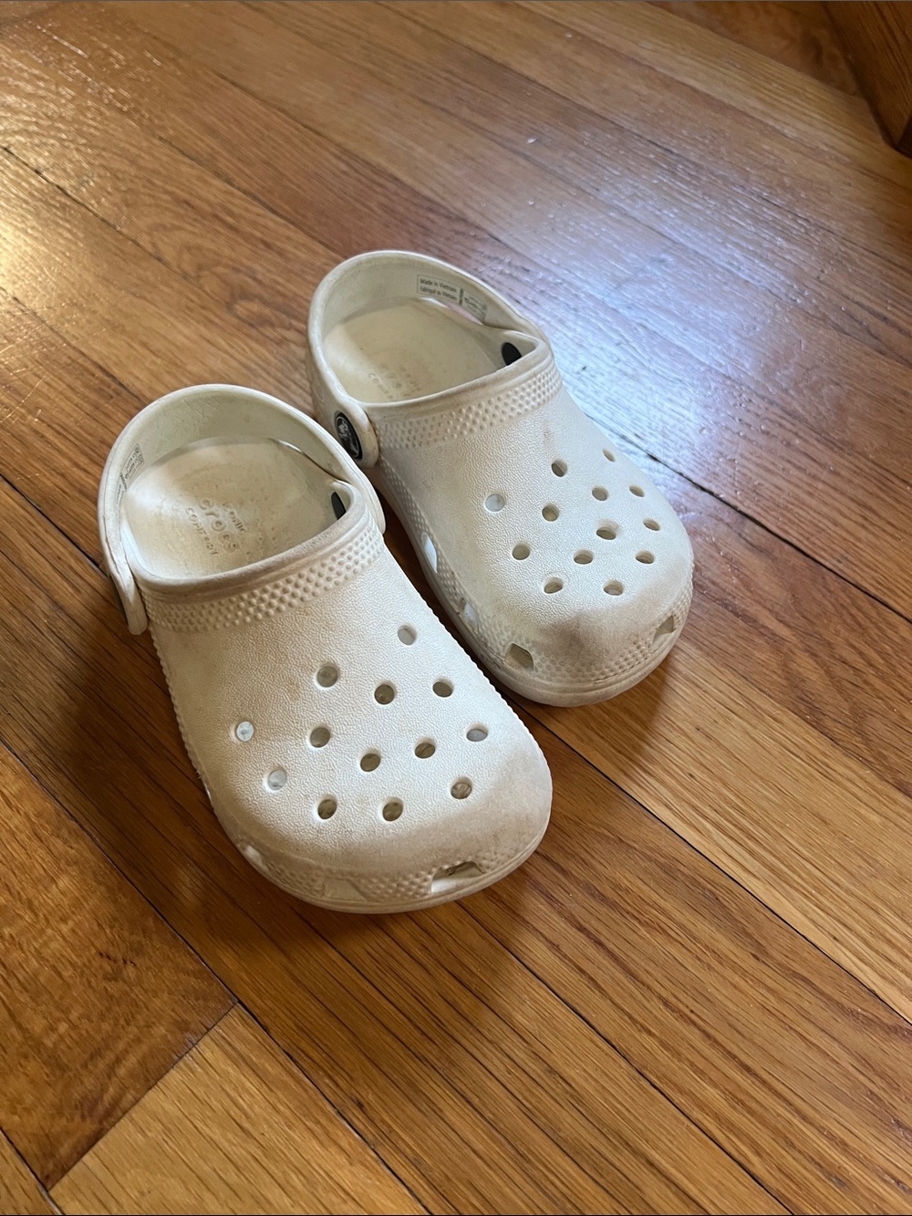 CROCS Kids Cream Classic Clog Sandals